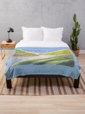 Morning Light, River Derwent, Derbyshire Throw Blanket