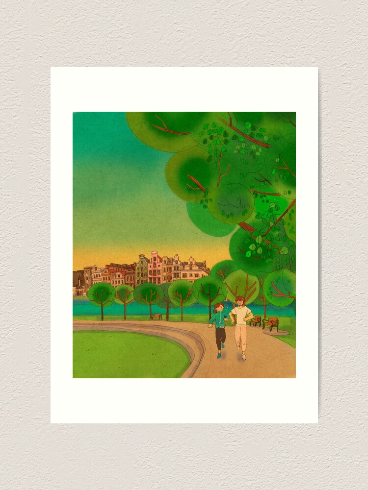 Alternate view of Jogging together Art Print