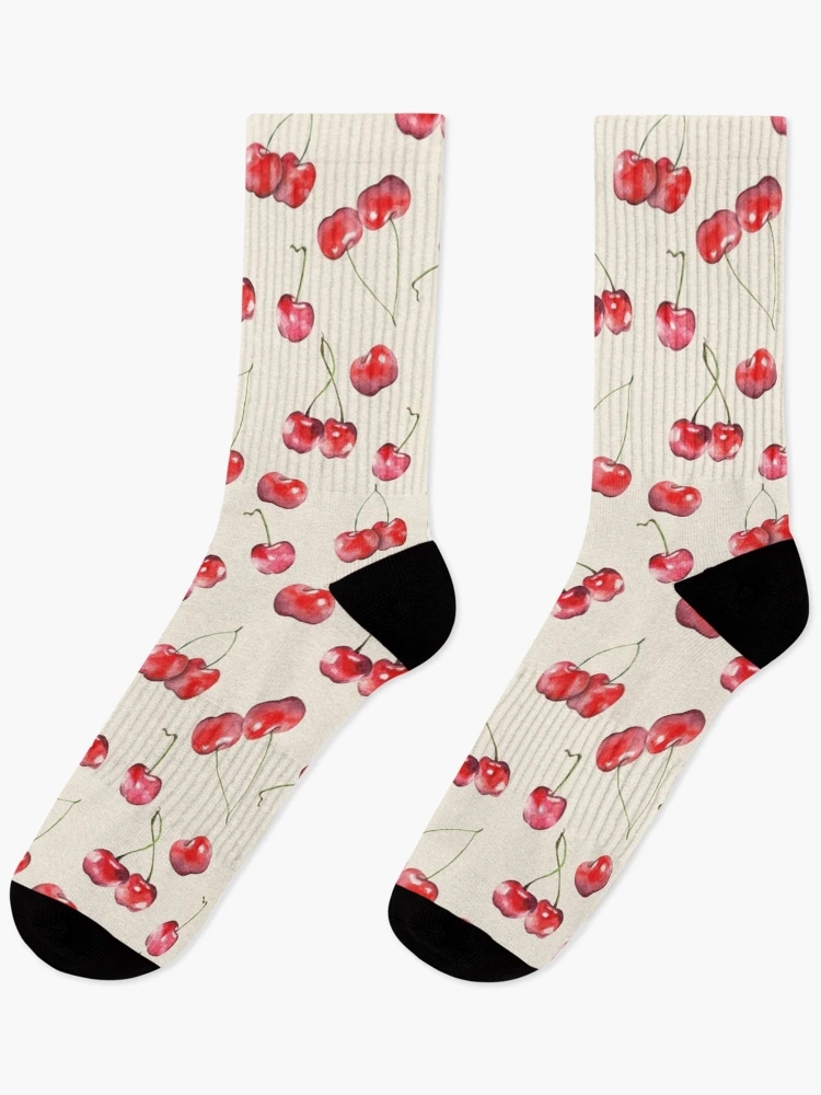 Thumbnail 1 of 5, Socks, Cherry Pattern designed and sold by Timone.