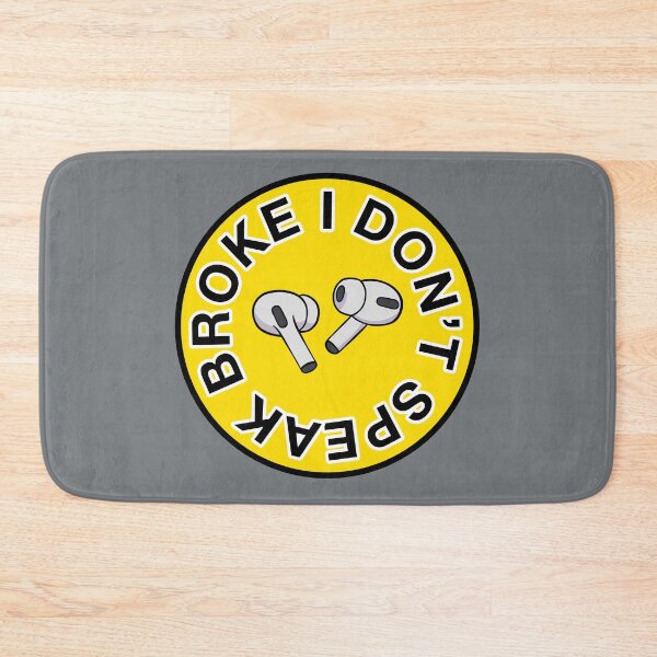 Item preview, AirPods Pro - I Don’t Speak Broke - Yellow designed and sold by MOREDANKMEMES.