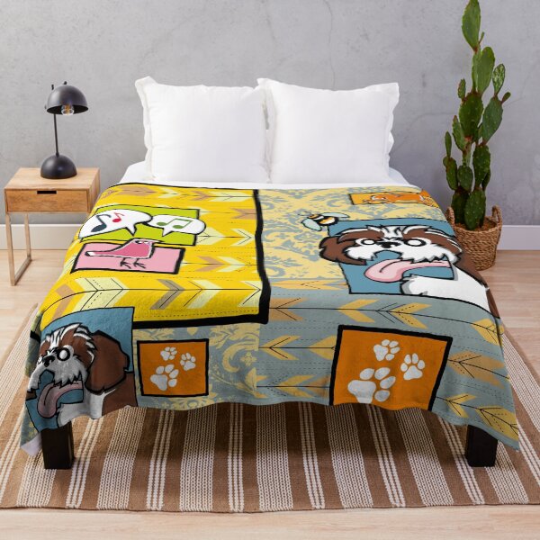 Item preview, Shih Tzu - Red and White (Collage) designed and sold by TheChicken.