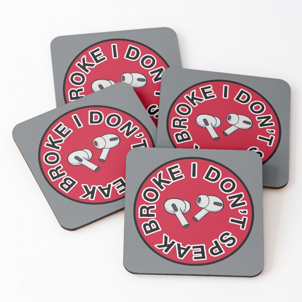 Item preview, AirPods Pro - I Don’t Speak Broke - Red designed and sold by MOREDANKMEMES.