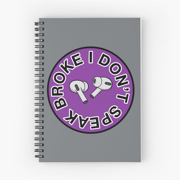 Item preview, AirPods Pro - I Don’t Speak Broke - Purple designed and sold by MOREDANKMEMES.