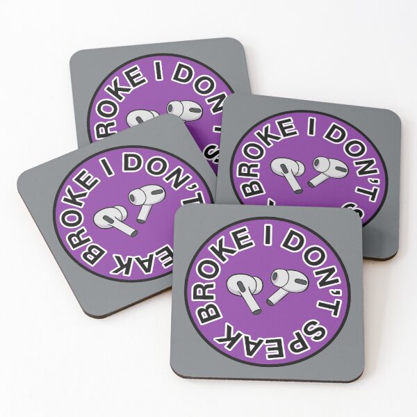 Item preview, AirPods Pro - I Don’t Speak Broke - Purple designed and sold by MOREDANKMEMES.