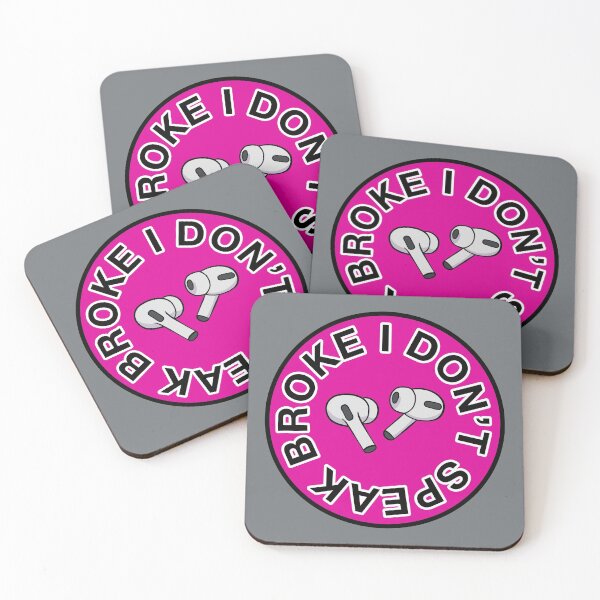 Item preview, AirPods Pro - I Don’t Speak Broke - Magenta  designed and sold by MOREDANKMEMES.