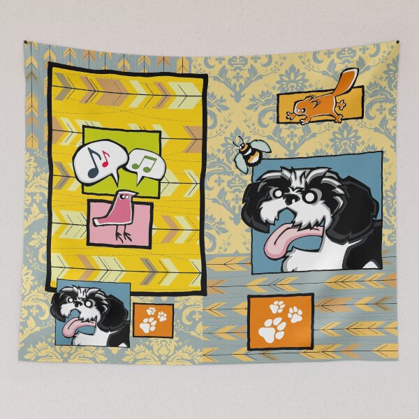 Item preview, Shih Tzu - Black and White (Collage) designed and sold by TheChicken.