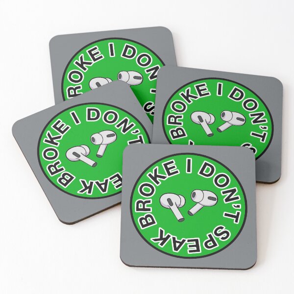 Item preview, AirPods Pro - I Don’t Speak Broke - Green  designed and sold by MOREDANKMEMES.