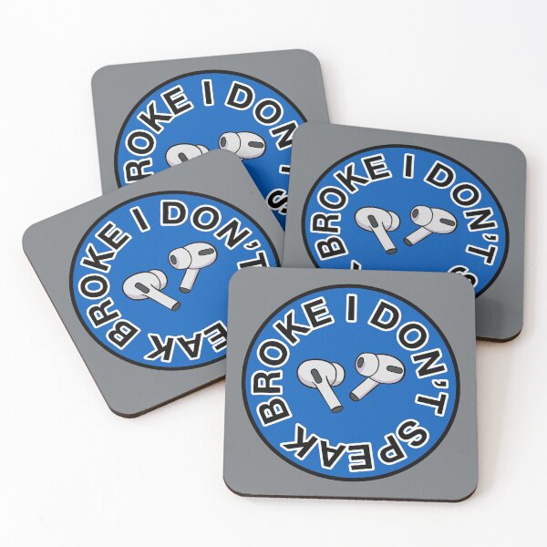 Item preview, AirPods Pro - I Don’t Speak Broke - Blue designed and sold by MOREDANKMEMES.