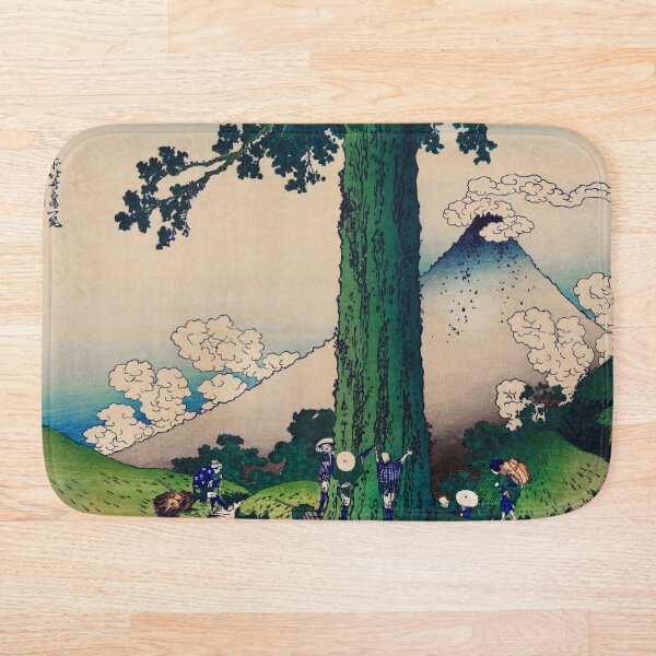 Mishima Pass in Kai Province Hokusai Bath Mat