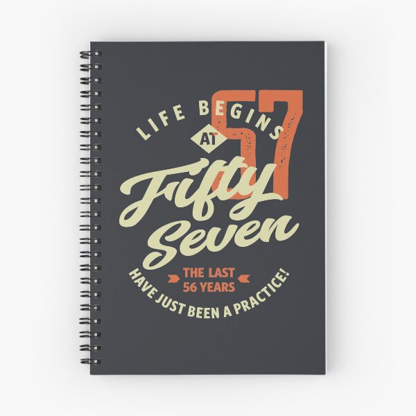 Item preview, Life Begins At 57 Vintage Birthday Gift designed and sold by cidolopez.