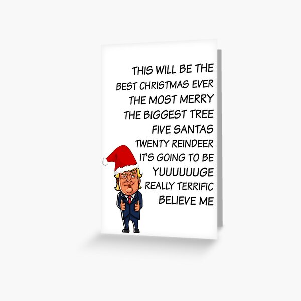 Funny Donald Trump Christmas Greeting Card