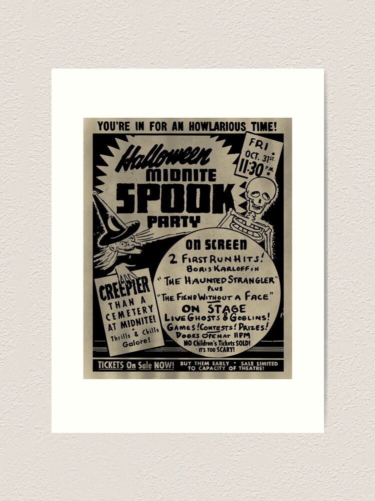 Vintage Spook Show Poster Print