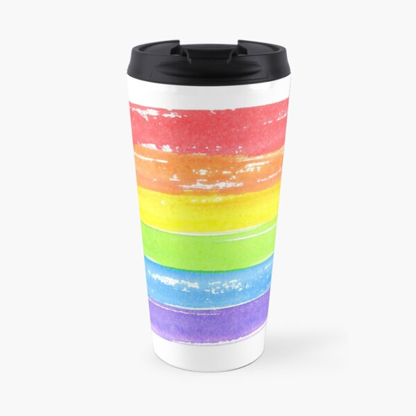 LGBT parade flag, gay pride symbol Travel Mug