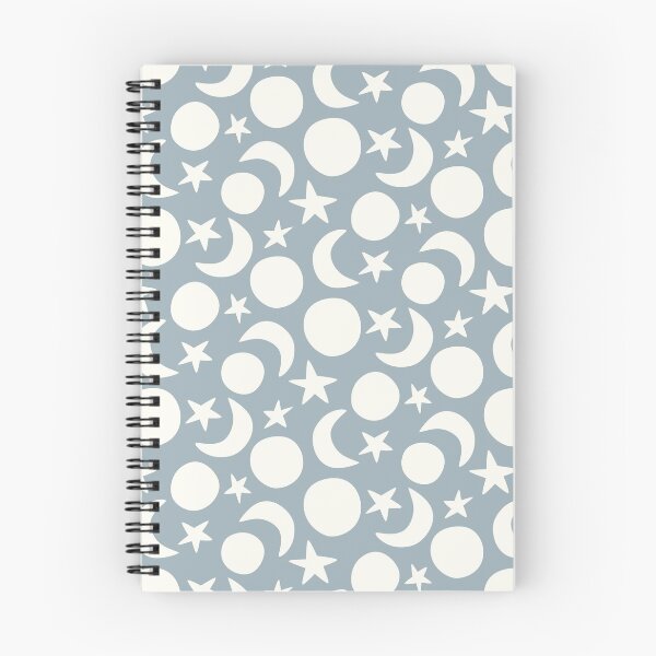 Item preview, Scandi style moon and stars cream on blue designed and sold by Handypanda.