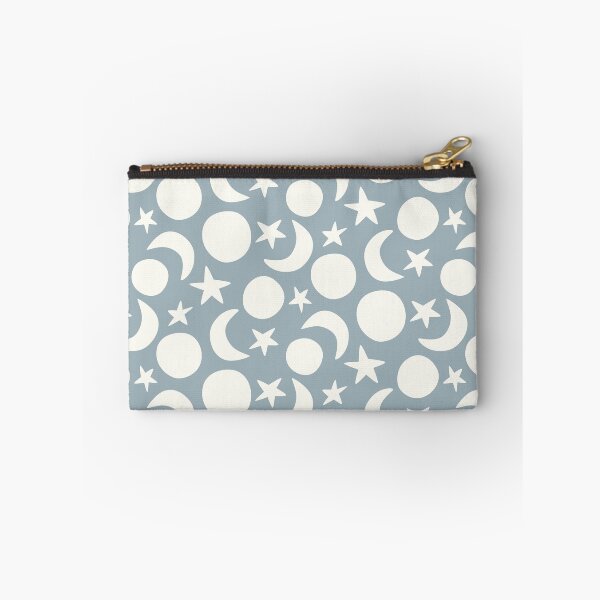 Item preview, Scandi style moon and stars cream on blue designed and sold by Handypanda.