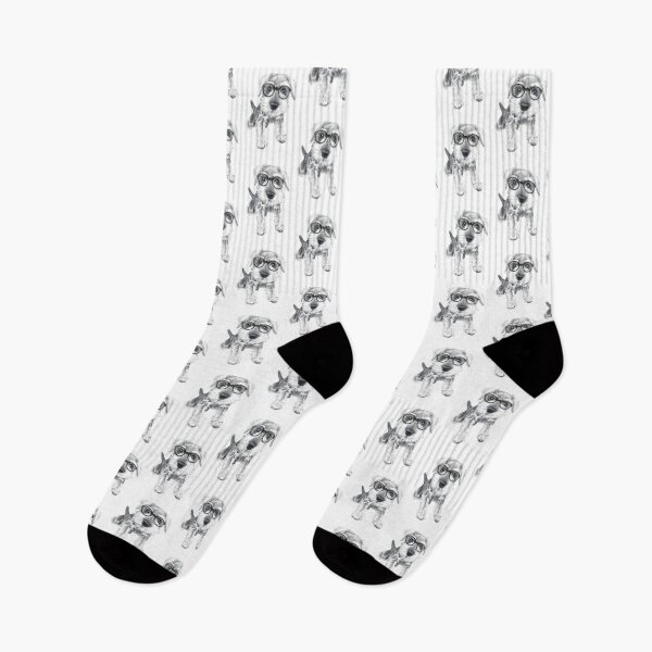Item preview, Nerdy Schnozz the Schnauzer designed and sold by Beth Thompson.