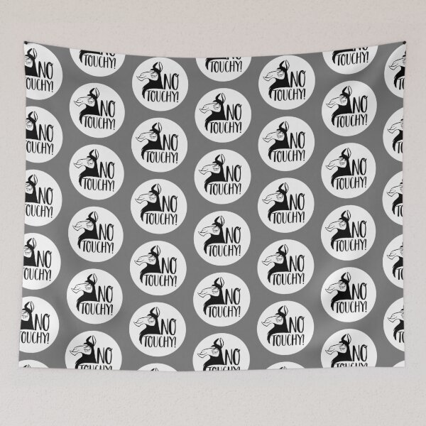 Item preview, No Touchy! Kuzco Llama Black and White designed and sold by UnaGale.