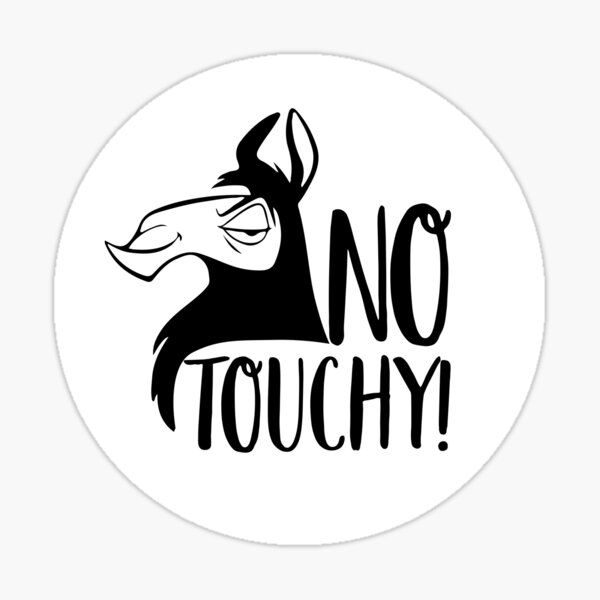 Artikel-Vorschau von Nein, Touchy! Kuzco Lama Schwarzweiss, designt und verkauft von UnaGale.