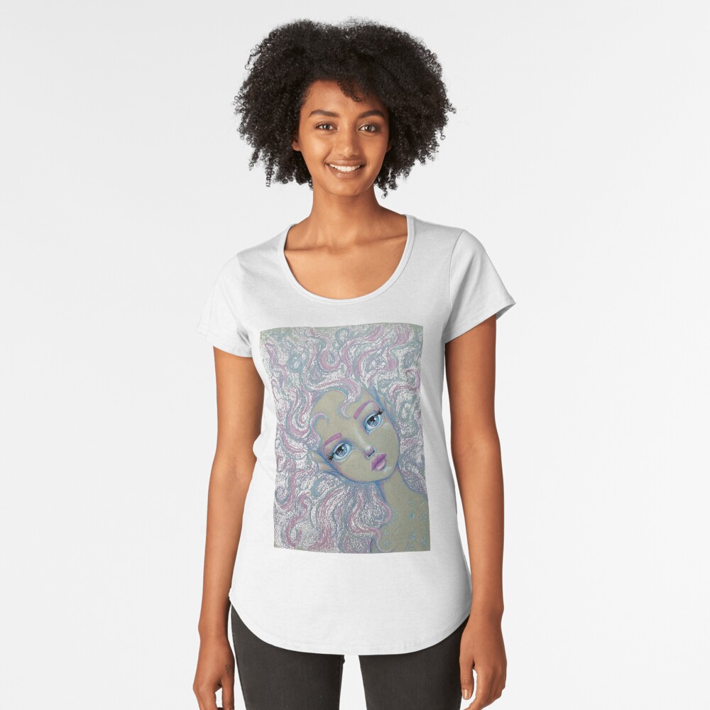 Mermaid Hair Don't Care Premium Scoop T-Shirt