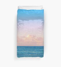Cotton Candy Beach Sunset Duvet Cover
