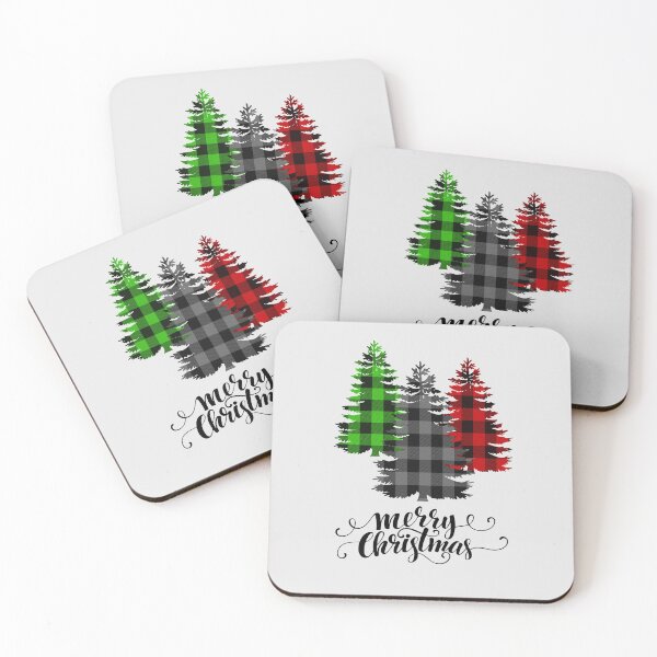 Item preview, Merry Christmas | Buffalo Plaid  Christmas Trees  designed and sold by PureCreations.