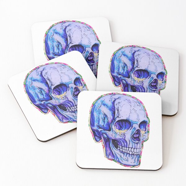 Item preview, Colorful abstract dripping skull designed and sold by Gigilorient.