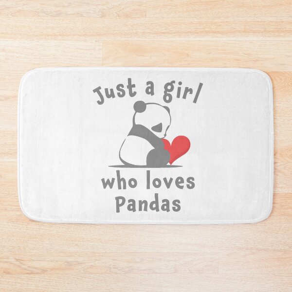 Item preview, Just a girl loves panda on white. heart designed and sold by LGamble12345.
