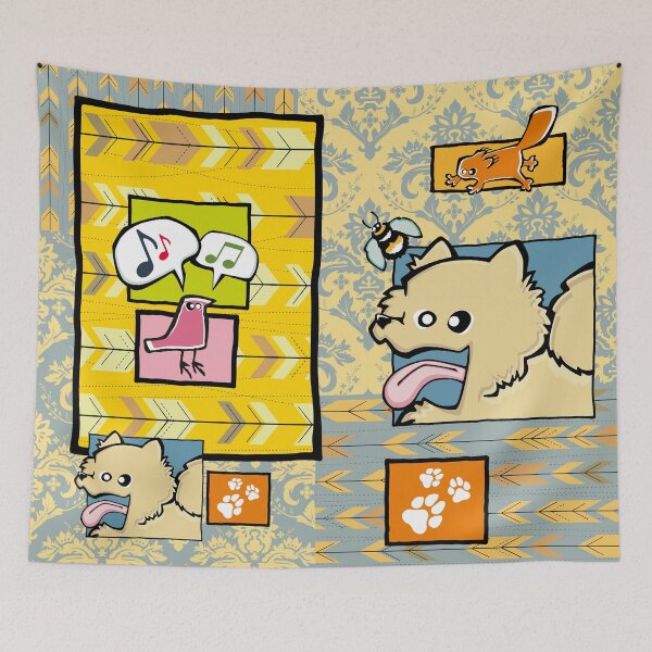 Item preview, Pomeranian - Cream (Collage) designed and sold by TheChicken.
