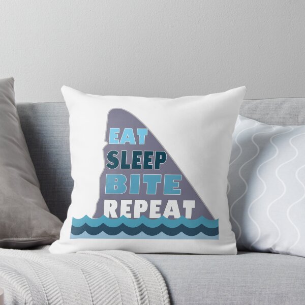 Item preview, Shark Eat Sleep Bite repeat design for kids designed and sold by LGamble12345.