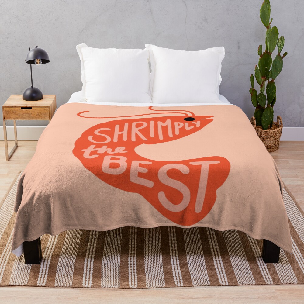Shrimply the Best Throw Blanket
