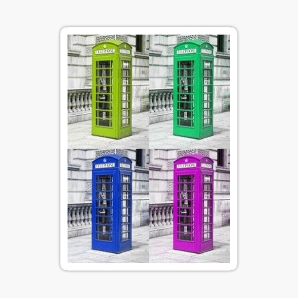 Colour pop British phone box Sticker