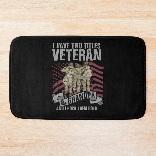 Item preview, Vintage I Have Two Titles Veteran & Grandpa Proud Papa T-Shirt designed and sold by Nerd Digs.