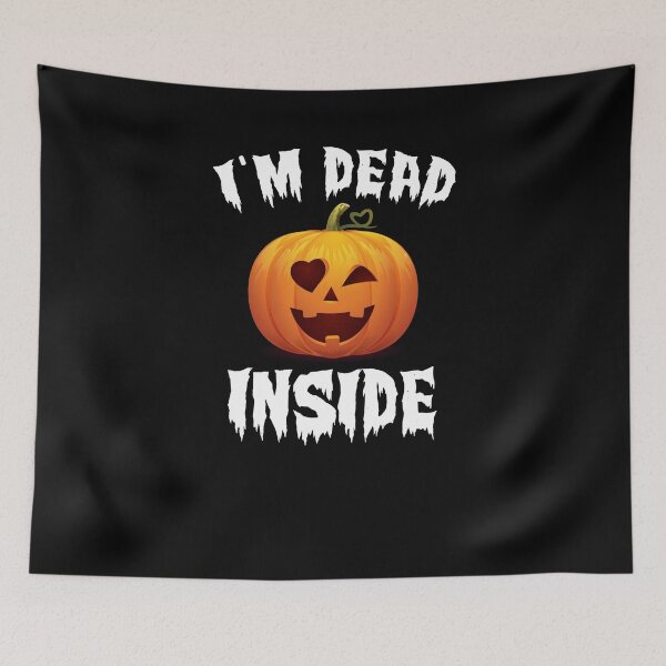 Item preview, I'm dead inside Pumpkin Happy Face T-Shirt designed and sold by Nerd Digs.