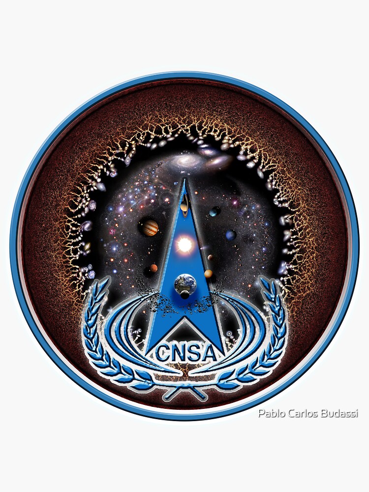 CNSA (China National Space Administration) Logo with the Universe