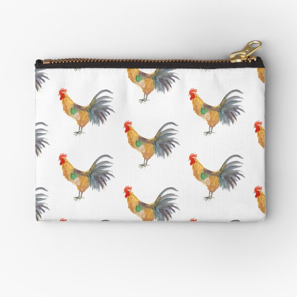 Copy of Chickens! Fun watercolor chicken Zipper Pouch
