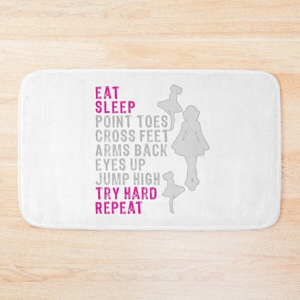 Item preview, Eat Sleep Gymnastics Irish Dance alt on white designed and sold by LGamble12345.