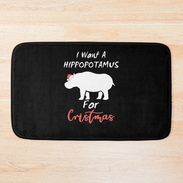 Item preview, Funny Xmas I want a Hippopotamus for Christmas T-Shirt designed and sold by Nerd Digs.