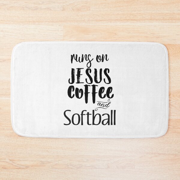 Item preview, Runs on Jesus Coffee & Softball Gift designed and sold by LGamble12345.