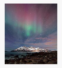 Aurora Borealis at the beach Photographic Print
