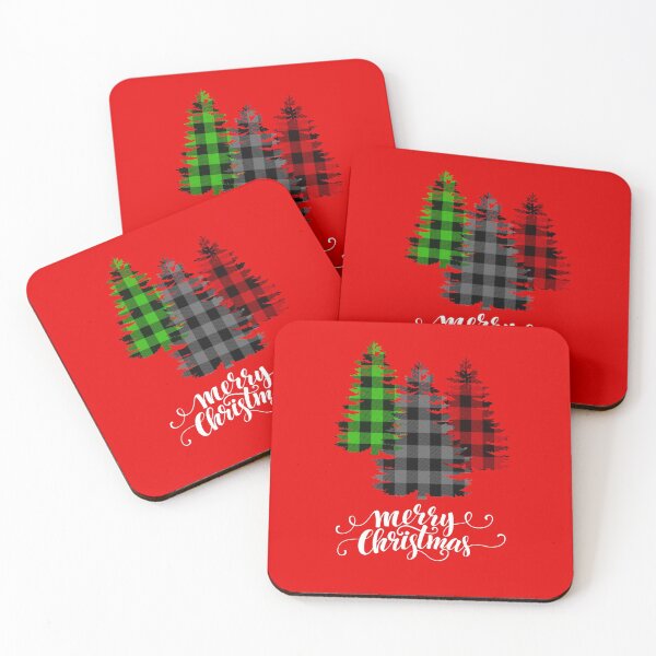 Item preview, Merry Christmas | Buffalo Plaid  Christmas Trees  designed and sold by PureCreations.