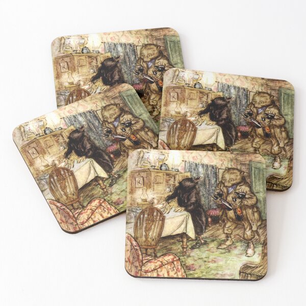 Item preview, Mole and Rat prepare dinner - The Wind in the Willows, Kenneth Grahame, Arthur Rackham designed and sold by forgottenbeauty.