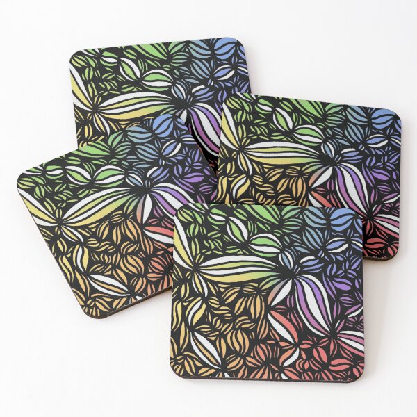 Item preview, Rainbow Black White Swirls Pattern Pop Color designed and sold by az333.