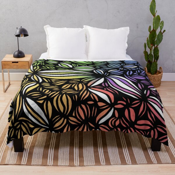 Item preview, Rainbow Black White Swirls Pattern Pop Color designed and sold by az333.