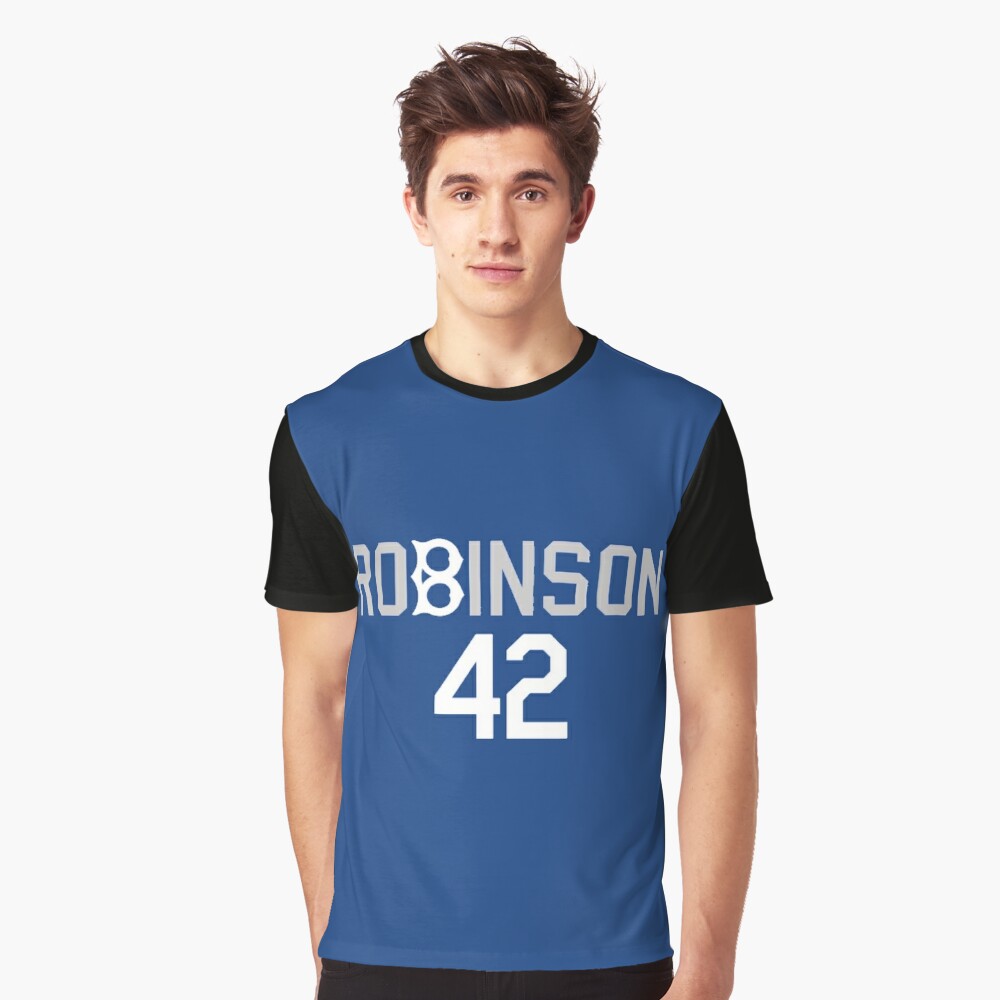 Nike Men's Brooklyn Dodgers Jackie Robinson #42 Blue T-Shirt
