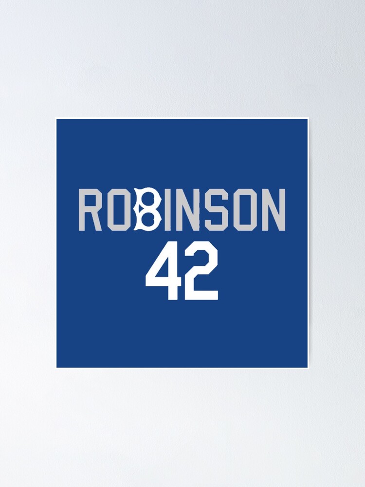 Jackie Robinson - 42 - Brooklyn Dodgers  Poster for Sale by BronxBomberHQ