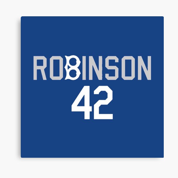 Jackie Robinson, number 42, Brooklyn Dodgers Canvas Print / Canvas