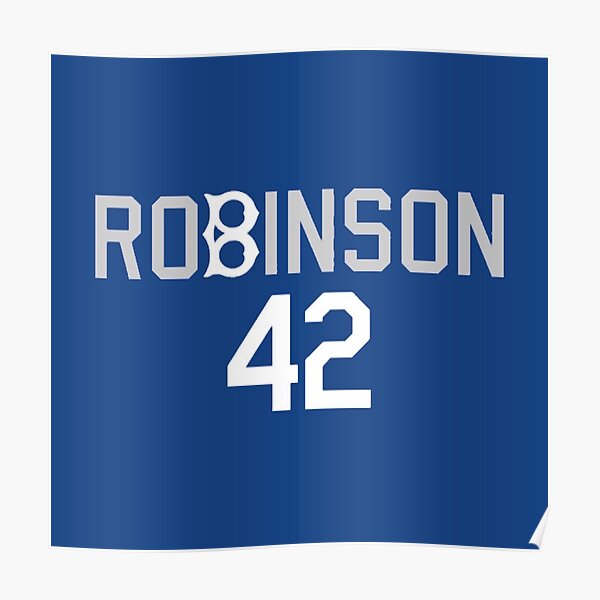 Jackie Robinson 42 Brooklyn Dodgers Baseball Print Poster Art