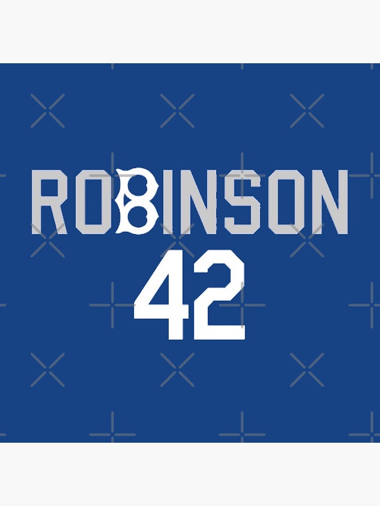 Jackie Robinson #42 Los Angeles Dodgers Black PRINTED BASEBALL