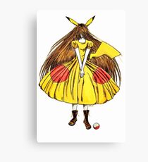 Lady Pikachu Canvas Print