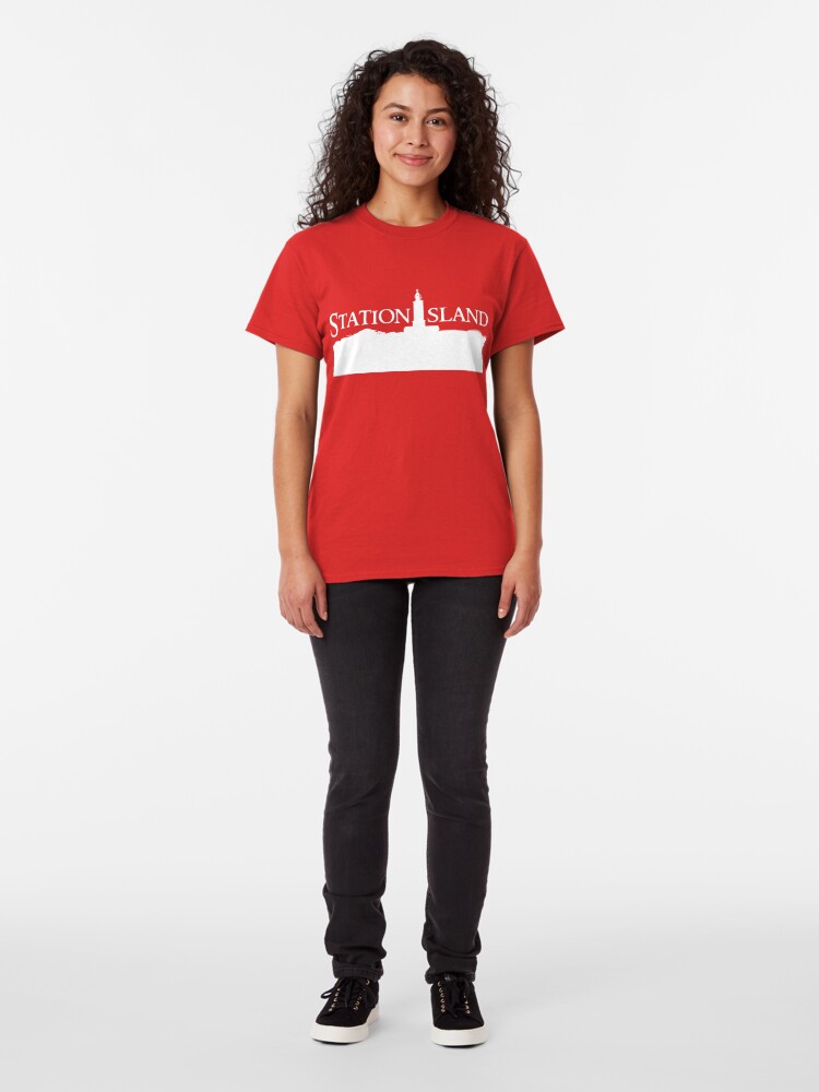 Alternate view of Station Island - Logo White Classic T-Shirt